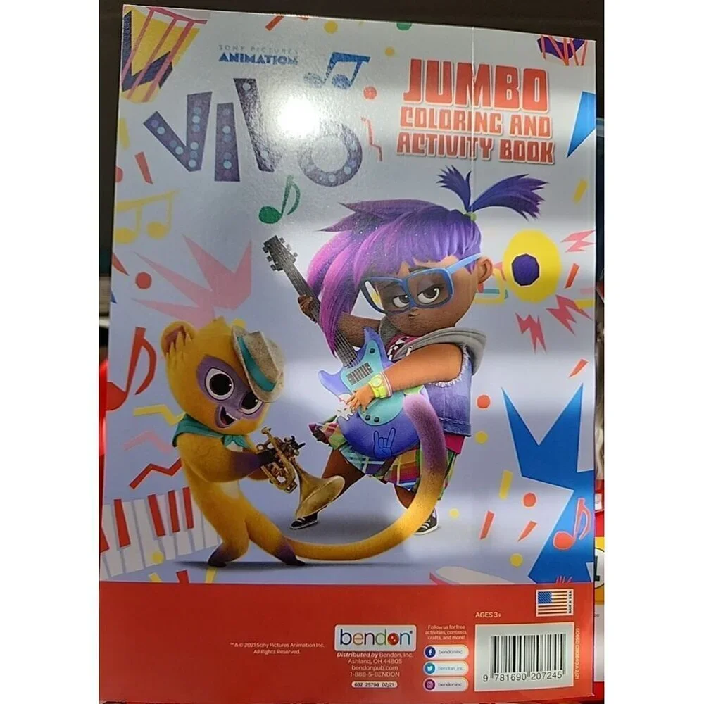 *NEW* 2021 VIVO Jumbo Coloring & Activity Book Sony Pictures Animation